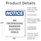 Signmission No Trespassing Warning Electric Fence OSHA Notice Sign, Plastic, 18in W x 24in L, 2PK OS-2PACK-NS-P-1824-V-14997 - alternate 3